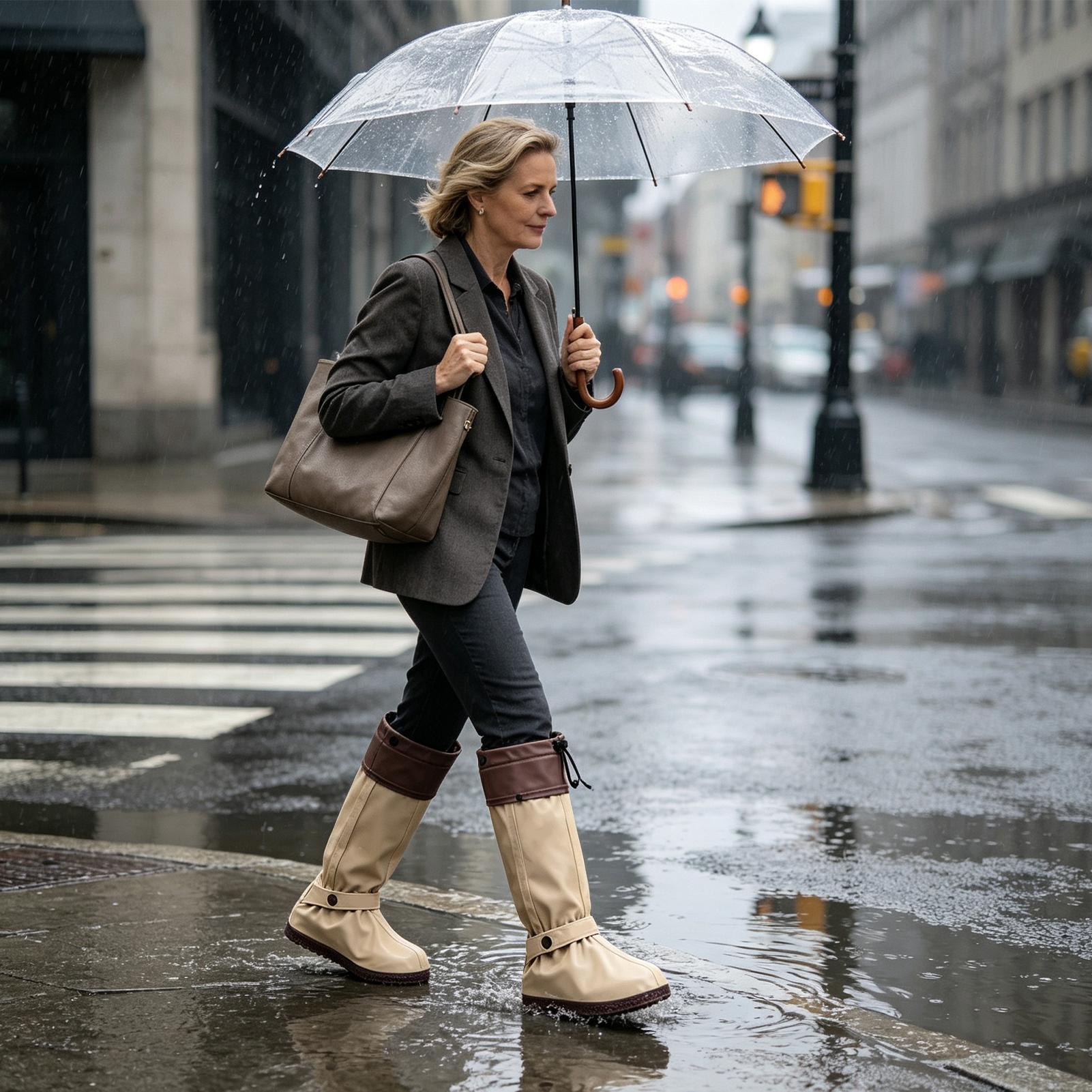 Capas para botas de chuva com  - Cycling Commute In Rain avaliação e preço