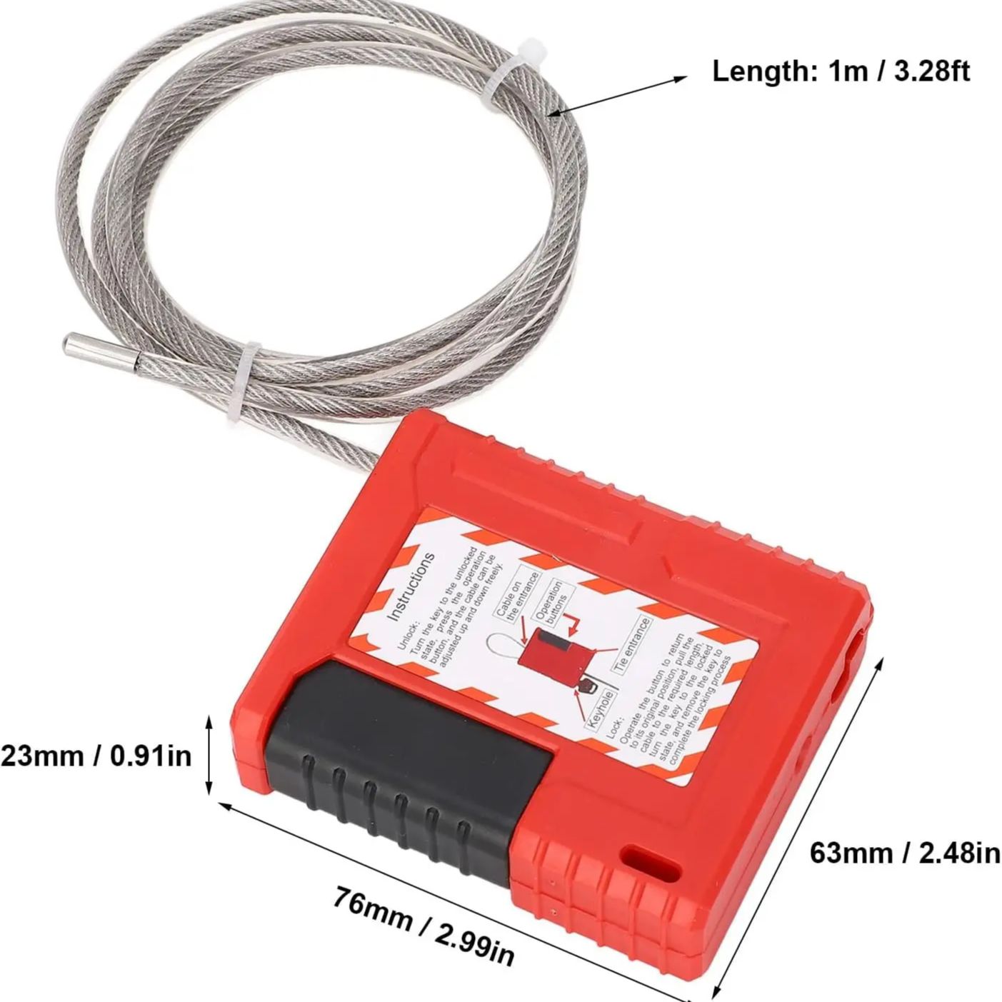 Cabo de 4 mm de diâmetro, 1 m  - Cable Lock Flexible avaliação e preço